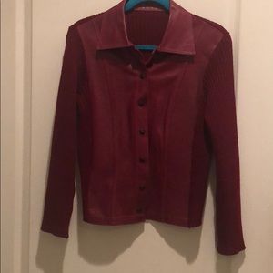 Suede and sweater jacket